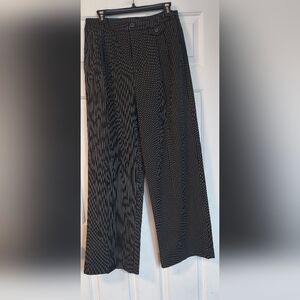 A New Day Women's Black Pinstripe Trousers Size 8